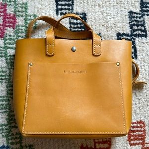 Portland Leather Mini Crossbody Tote Sunflower